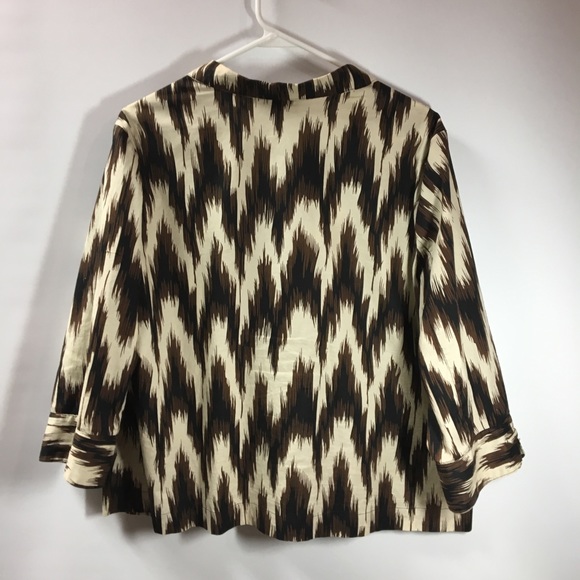 N Touch Womens Jacket Black white multi‎ Size L V neck - Picture 3 of 8